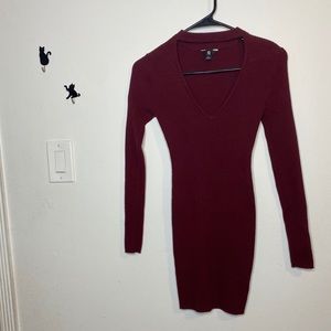 Guess Burgundy Body-con Dress